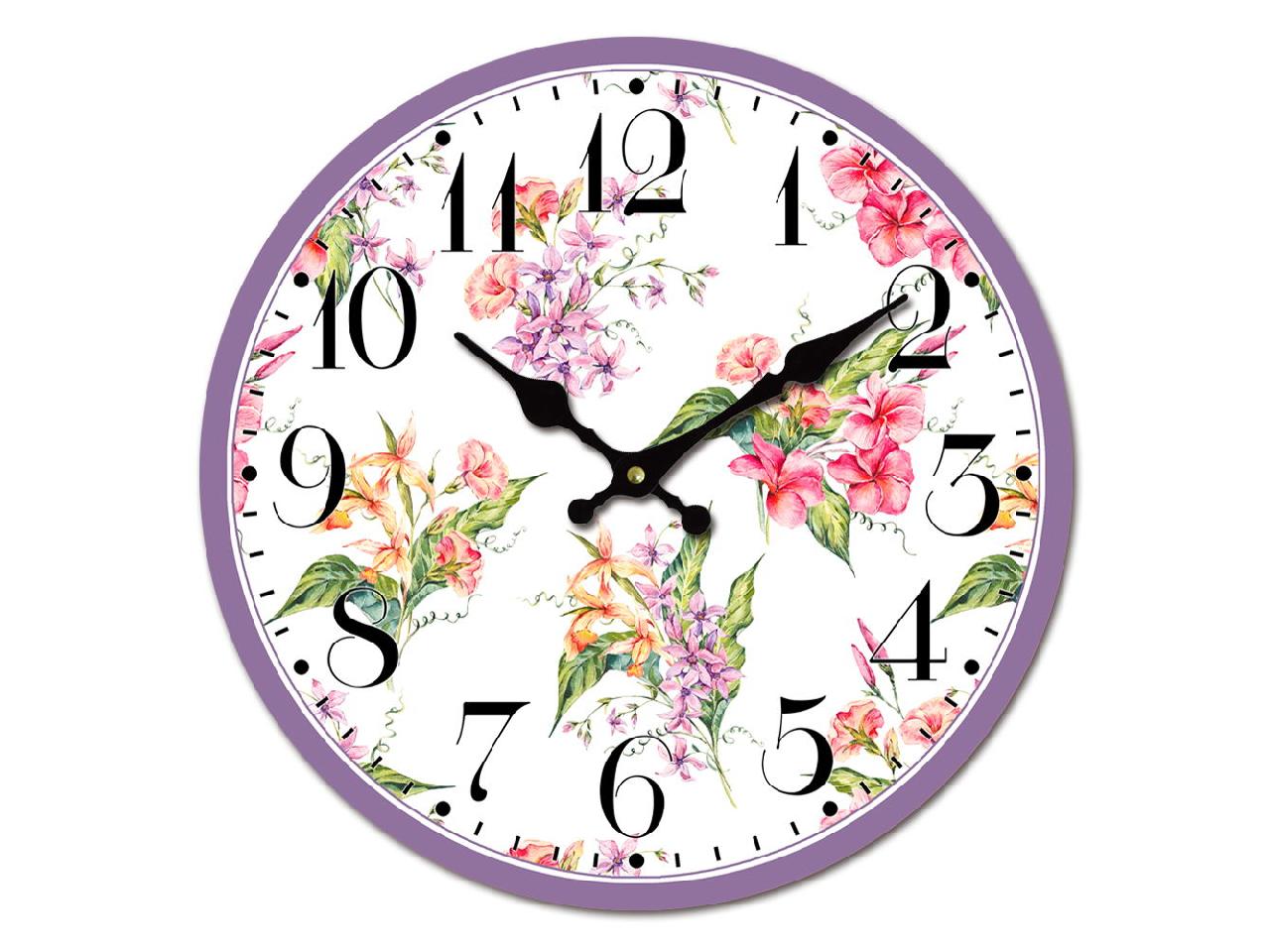Wall Clock - Flowers