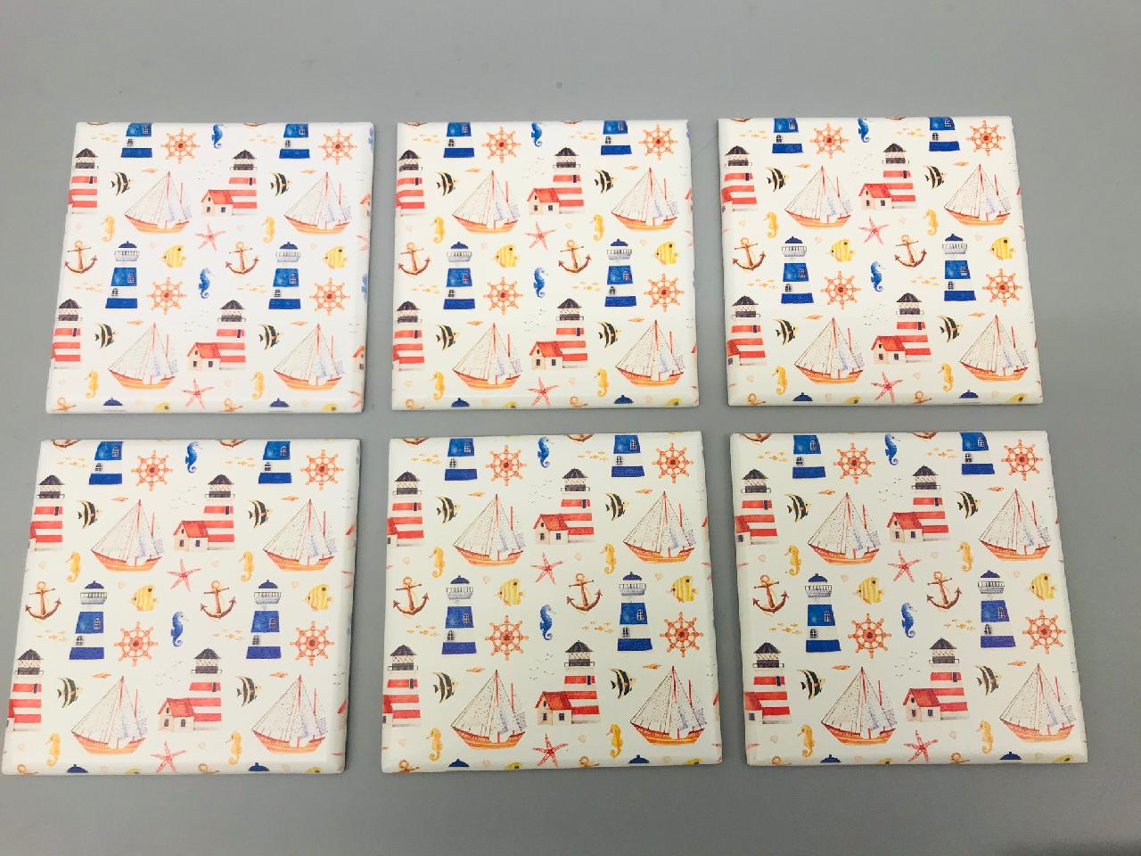 Set of 6 Coasters - Seaside