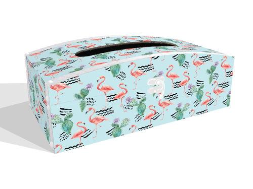 Tissue Box Holder - Pink Flamingo