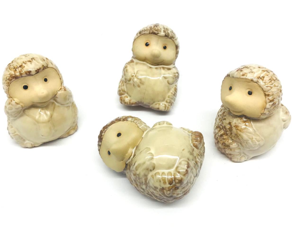 Set of 4 Ceramic Hedgehogs