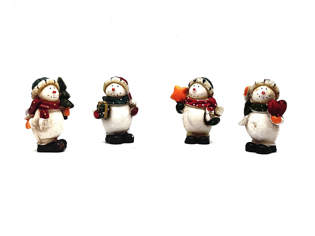 Standing Snowmen Figures 4 Assorted